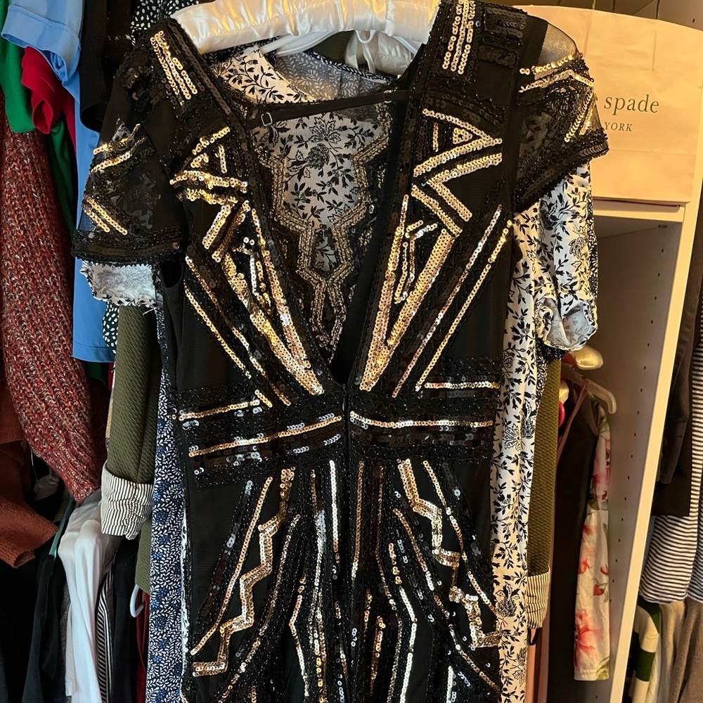 Women’s 1920s Gatsby Flapper Sequin Dress - Picture 2 of 8